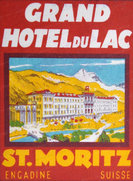Image 1 of 1930 Christofle verzilverd dienblad Grand Hotel du Lac St. Moritz vintage metalen art deco schaal bord serveren schotel
