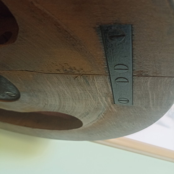 Authentieke 19e-Eeuwse Pianokruk – 100% Origineel Houtwerk & Gouden Fluweel – Krukjes, Velvet, Wood (photo 8 of 11)