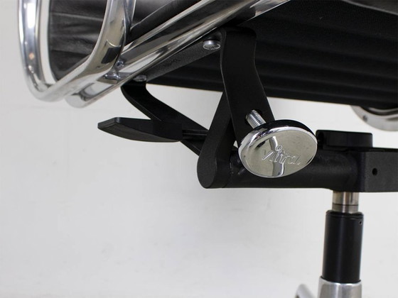 Image 1 of Vitra EA119 Office Chair Alu/Polish Leather Black Design Charles Eames