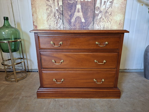 Classic English low chest of drawers, dresser, wall console dim, 97x43cm and 64cm high