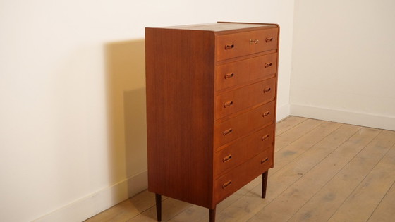 Image 1 of Vintage Deense ladekast | Teak | 6 lades | 104 cm