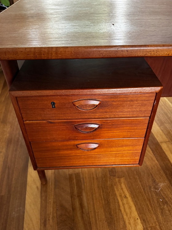 Scrivania in teak Kai Kristiansen (Modello 60) per Feldballes Møbelfabrik, 1958 – Scrivanie, Wood (photo 4 of 6)