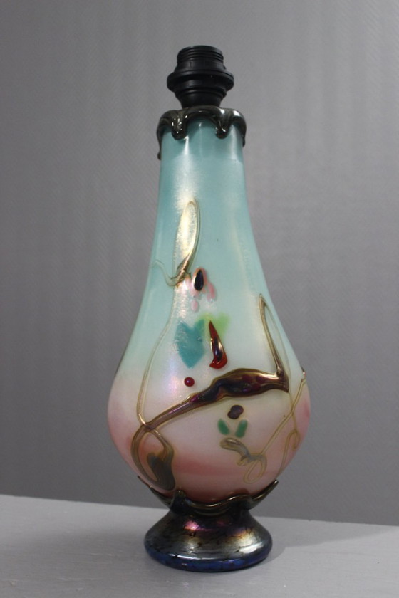 Image 1 of Pascal Guyot & Bernard Aconito in Biot - Large glass paste lamp base, 1990