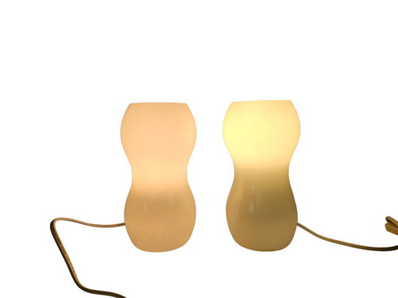 Image 1 of Ikea - Kvintant - modèle B9612 - « Lampe cacahuète » - lot de 2 - Style spatial - années 1990