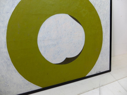 Pauli Vuorisalo (1944-2017) , Technique Mixte Sur Toile De 1970