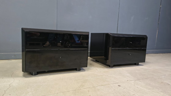 Image 1 of Par de mesitas de noche de Interluke, década de 1970.