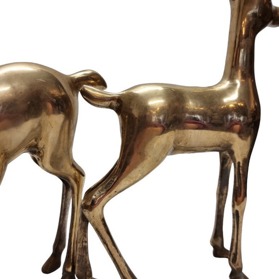 Image 1 of Ciervo de latón estilo Hollywood Regency