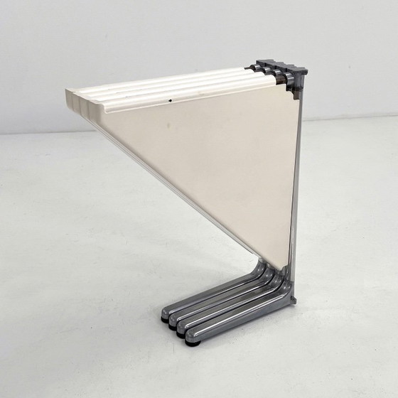 Image 1 of Witte Plana opklaptafel van Giancarlo Piretti voor Castelli, jaren 70