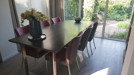 Designer dining chairs in Duoleer leather by Bert Plantagie in very good condition – Metal (photo 5 of 6)