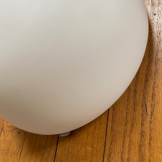 Image 1 of Lámpara de pared o techo en forma de media luna, 24 cm, cristal blanco mate