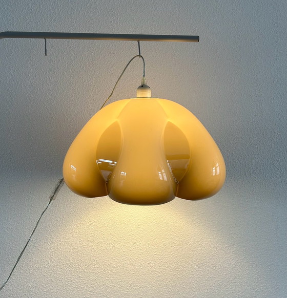 Herda Space Age Blumen-Pilz Pendelleuchte, Pendelleuchten, Metall, Kunststoff, Taupe (Foto 4 von 7)