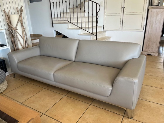 Image 1 of 2 graue Ledersofas von Roche Bobois