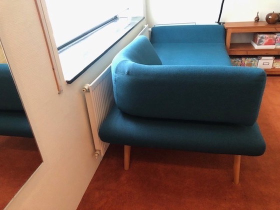 Image 1 of 2xzits bankje blauw/groen