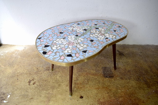 1950s Vintage Side Table Coffee Table Kidney Table Plant Stool
