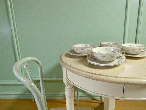 Vintage Rosenthal “Parzival” Handled Soup Bowls with Saucers (Suppentassen) Set of 4 