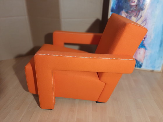 Image 1 of Cassina Utrecht 637 Nuovo mai usato in panno di lana Ruggine arancione (Serie 13L) Punto cavallo