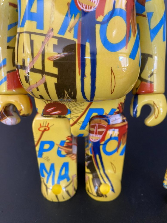 Image 1 of Bearbrick Andy Warhol x Jean Michel Basquiat N3 400% + 100% Medicom Spielzeug