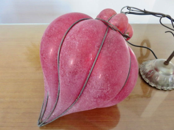 Lanterna veneziana in vetro di Murano rosso satinato – Lampade a sospensione (photo 10 of 17)