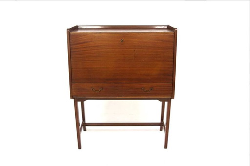 Scandinavian mahogany secretary desk, Sweden, 1950