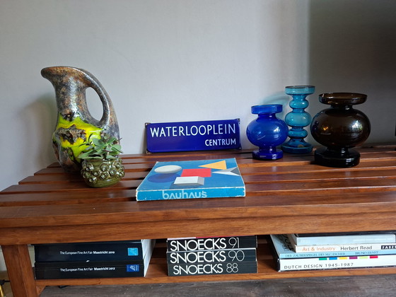 Image 1 of Amsterdam Waterlooplein-Centrum. Enamel street sign 1960s.