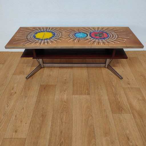 Vintage Mid-Century coffee table, tile table, 1960s coffee table