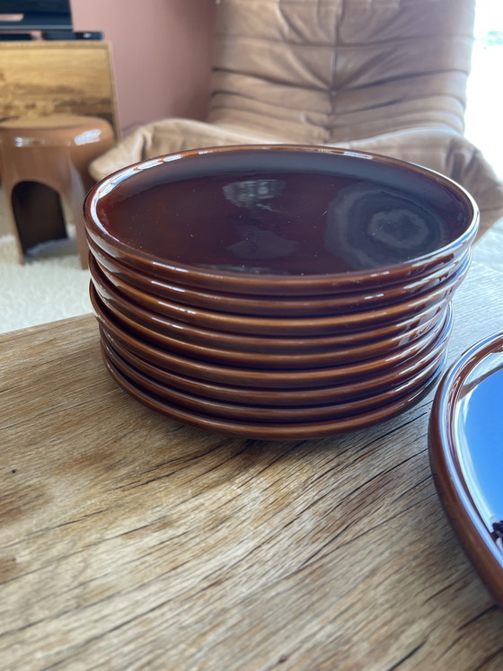 Triangle Houses Orange/Brown Dinnerware – Driehoek Huizen, Crockery, Ceramic (photo 9 of 14)