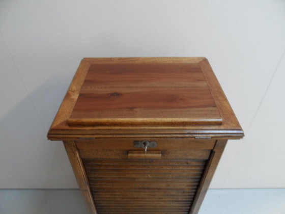 Vintage Rolluikkast Met Lessenaar – Opbergkast, Wood (photo 4 of 12)