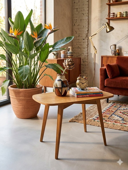 Vintage coffee table, mid-century Scandinavian design