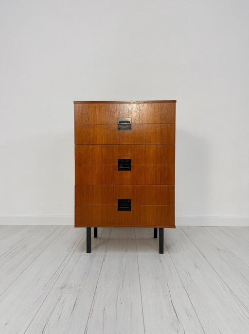 Dressoir van teakhout uit de jaren 60 in de stijl van Cees Braakman – Compacte ladekast