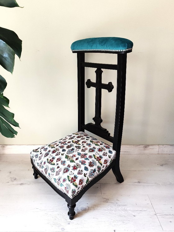 Image 1 of antico tavolo da preghiera restaurato