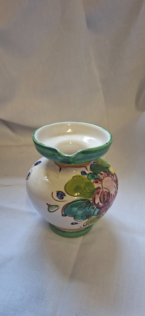 Vintage hand-painted jug/floor vase – Ceramic (photo 6 of 8)