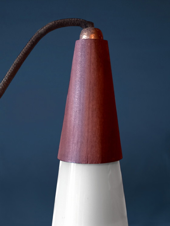 Image 1 of Lampada Vistosi in vetro di Murano e teak