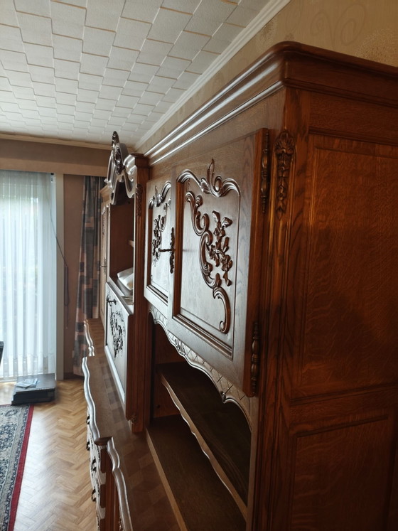 Vintage wall/buffet cabinet in Louis XV style – Wall cabinet, Wood (photo 14 of 15)