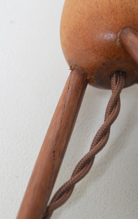 Image 1 of Danish Table Lamp on Tripod in Teak, 1960s