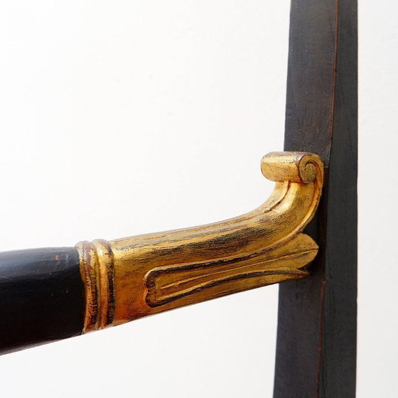 Image 1 of Fauteuil Empire noir et or - XIXe siècle
