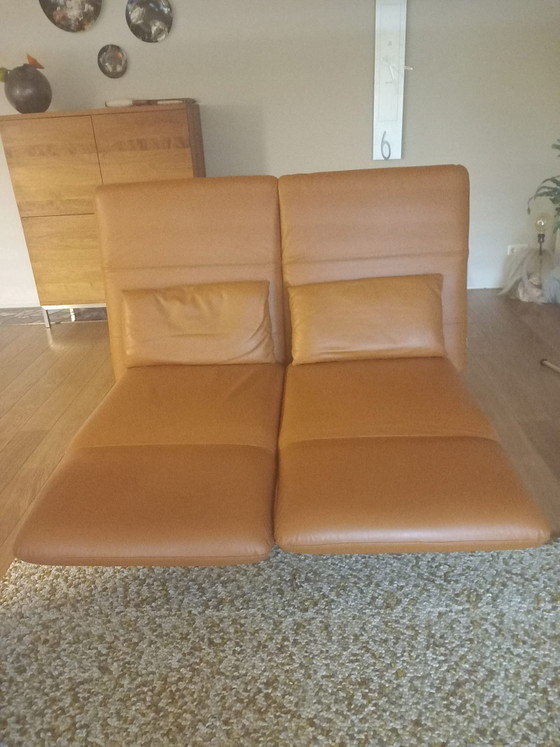 Brühl Bank/Sofa Leder – 2 zitsbanken, Leather, Wood (photo 3 of 6)
