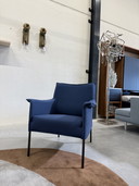 Design sur stock Fauteuil Limec Laine bleu charrue