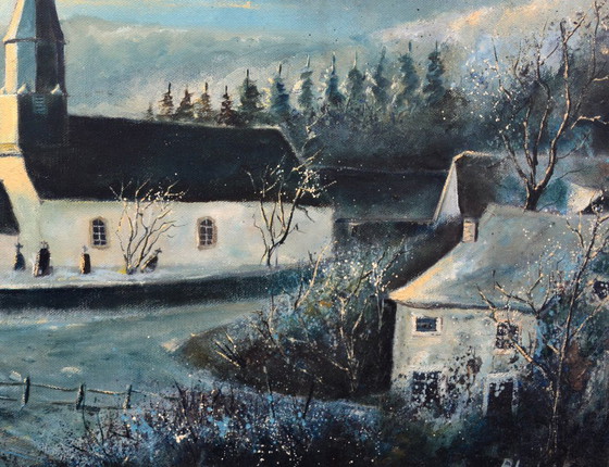 A Village In My Countryside Belgian Ardennes – Paintings & Drawings, Canvas (photo 4 of 5)
