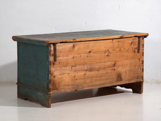 Baule antico con patina verde turchese (Anno 1935) #10 – Armadi contenitori (photo 27 of 30)