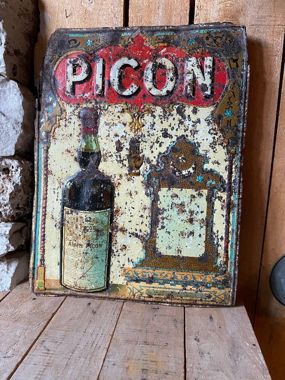 Original Picon Werbeplatte – Lithographien & Drucke, Metall (photo 2 of 18)