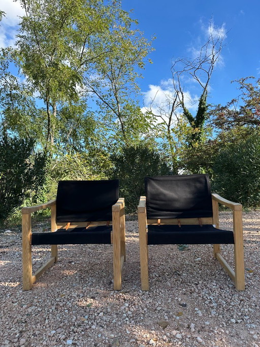 2x Vintage IKEA Safari stoelen Karin Mobring