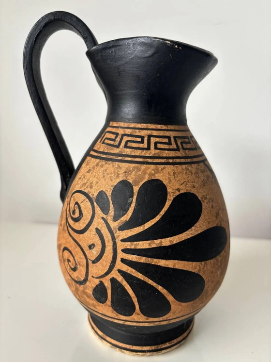 Vase / pichet en céramique antique style amphore, Décor grec ancien, Verres et carafes (photo 6 sur 10)