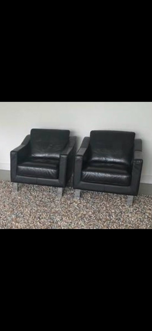 Leolux Antonia: 2 armchairs (Wapiti leather)