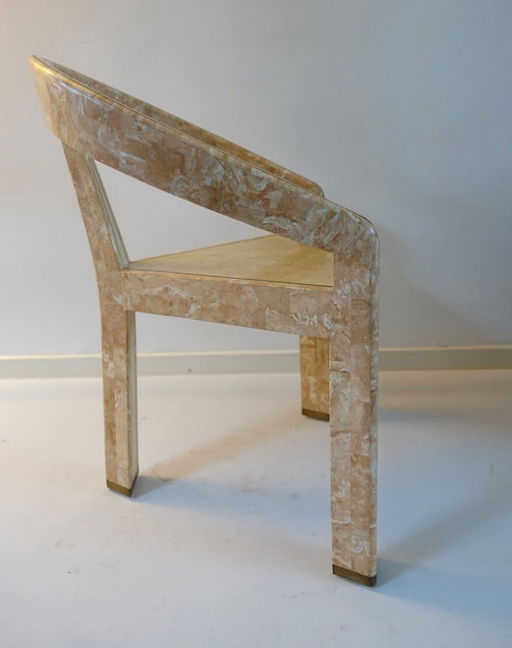 Image 1 of Conjunto de dos sillas Triancolori estilo Maitland Smith, década de 1970