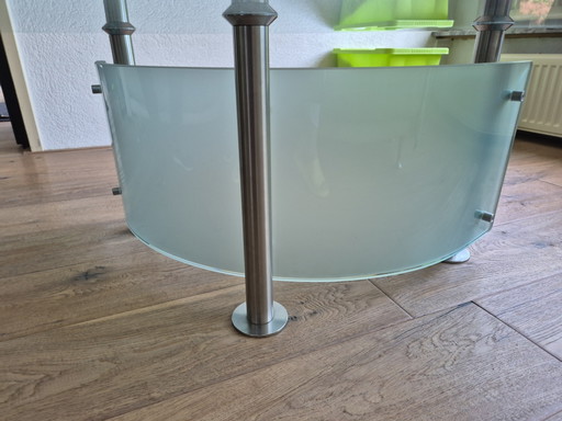 Beautiful designer coffee table by Ronald Schmitt, model K255, in very good condition.