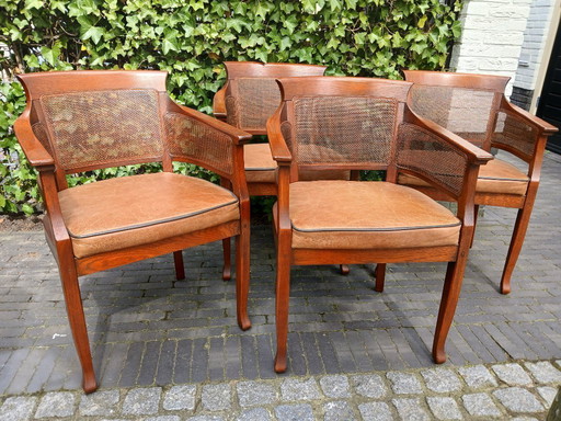 4 Schuitema / Bannink Art Nouveau dining chairs