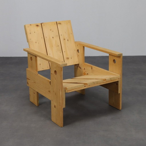 Crate Lounge Chair, in the style of Gerrit Rietveld, 1980s
