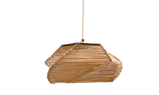 Image 1 of Vintage hanglamp gemaakt van gedraaid papier uit de jaren 60