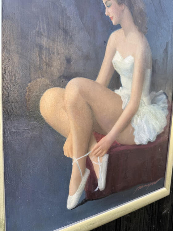 Image 1 of Oil painting on canvas, dancer Joan Mayor