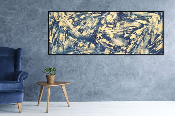 Jürgen Angeler - Blue Golden Squares – Paintings & Drawings, Canvas (photo 4 of 11)